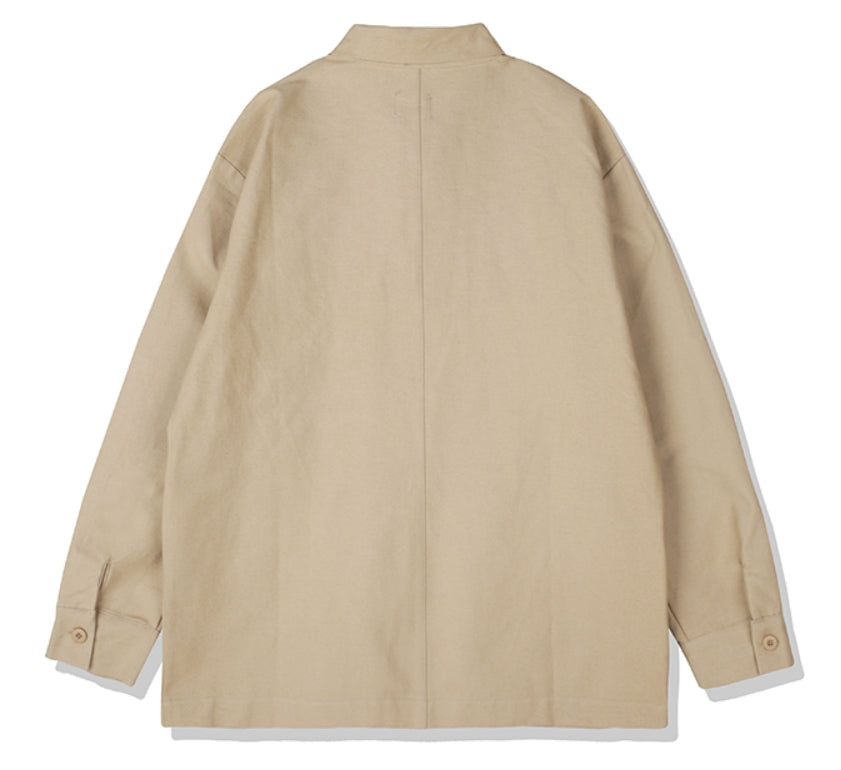KND(ケイエンド) ZIPPER WORK SHIRTS JACKET LOOSE FIT BG