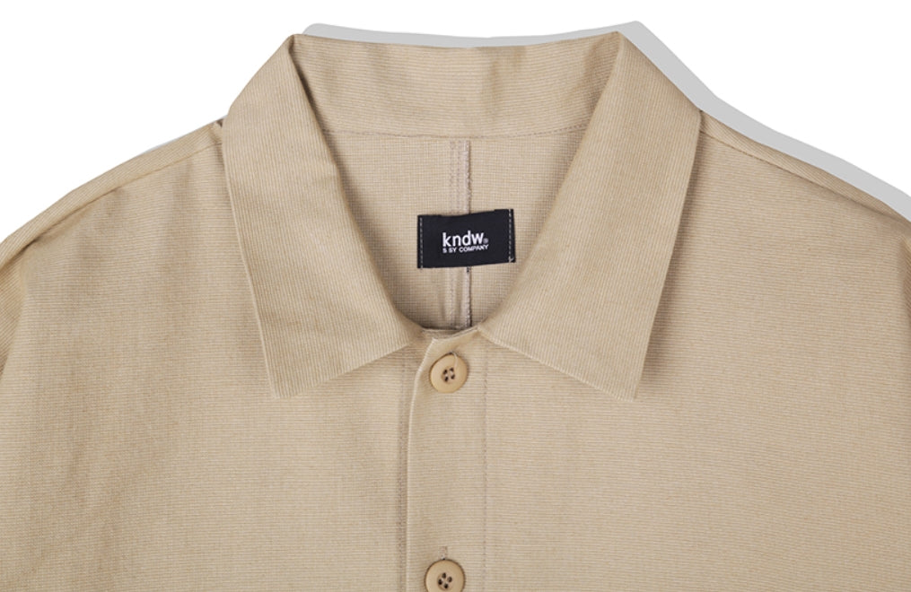 KND(ケイエンド) ZIPPER WORK SHIRTS JACKET LOOSE FIT BG