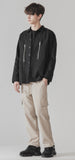 KND(ケイエンド) ZIPPER WORK SHIRTS JACKET LOOSE FIT BK