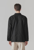 KND(ケイエンド) ZIPPER WORK SHIRTS JACKET LOOSE FIT BK