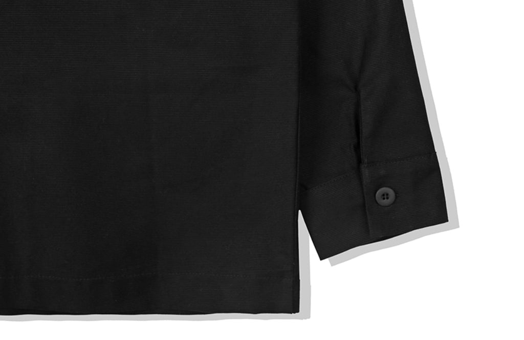 KND(ケイエンド) ZIPPER WORK SHIRTS JACKET LOOSE FIT BK