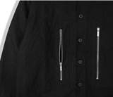 KND(ケイエンド) ZIPPER WORK SHIRTS JACKET LOOSE FIT BK