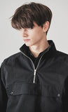 KND(ケイエンド) PEACH SKIN UTILITY POCKET ANORAK BK