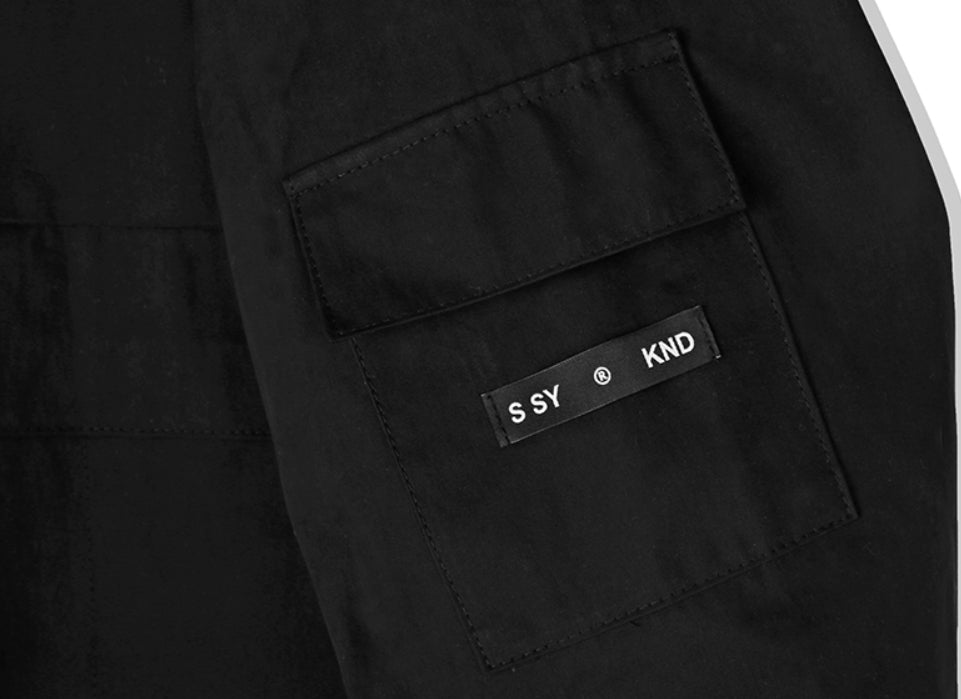 KND(ケイエンド) PEACH SKIN UTILITY POCKET ANORAK BK