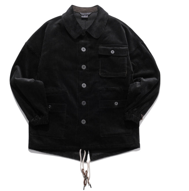 ダブルユーブイプロジェクト(WV PROJECT)  Cookie Dough Corduroy Fishtail Jacket Black CJOT7424