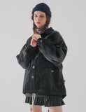 ダブルユーブイプロジェクト(WV PROJECT)  Cookie Dough Corduroy Fishtail Jacket Black CJOT7424