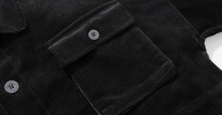 ダブルユーブイプロジェクト(WV PROJECT)  Cookie Dough Corduroy Fishtail Jacket Black CJOT7424