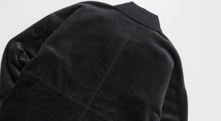 ダブルユーブイプロジェクト(WV PROJECT)  Cookie Dough Corduroy Fishtail Jacket Black CJOT7424