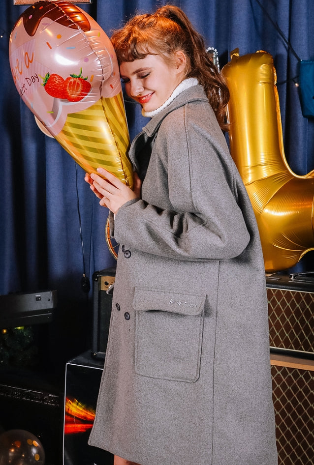 ダブルユーブイプロジェクト(WV PROJECT)  Wool Soft Double Coat Gray JJOT7201