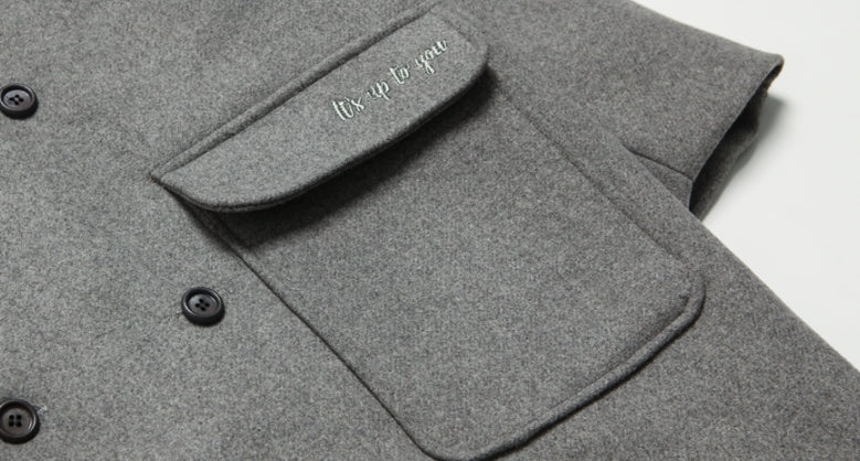 ダブルユーブイプロジェクト(WV PROJECT)  Wool Soft Double Coat Gray JJOT7201