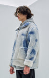 オーワイ(OY) 		TIE-DYE BACK FLOW LOGO FLEECE JACKET- IVORY