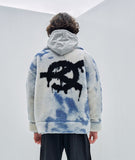 オーワイ(OY) 		TIE-DYE BACK FLOW LOGO FLEECE JACKET- IVORY