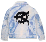 オーワイ(OY) 		TIE-DYE BACK FLOW LOGO FLEECE JACKET- IVORY
