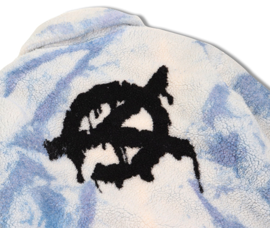オーワイ(OY) 		TIE-DYE BACK FLOW LOGO FLEECE JACKET- IVORY