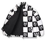 オーワイ(OY) 	CHECK LOGO FLEECE JACKET- BLACK