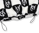 オーワイ(OY) 	CHECK LOGO FLEECE JACKET- BLACK