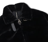 オーワイ(OY) 		BOTH ZIPPER LOGO FUR JACKET-BLACK