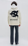 オーワイ(OY) BACK FLOW LOGO FLEECE JACKET- IVORY