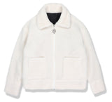 オーワイ(OY) BACK FLOW LOGO FLEECE JACKET- IVORY