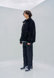 オーワイ(OY) BACK FLOW LOGO FLEECE JACKET- BLACK