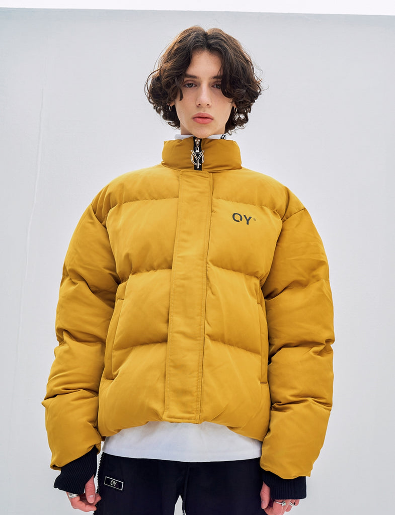 オーワイ(OY) LOGO SHIRRING PADDING- MUSTARD