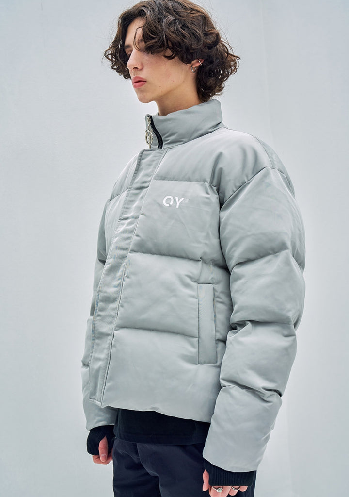 オーワイ(OY) LOGO SHIRRING PADDING- GREY