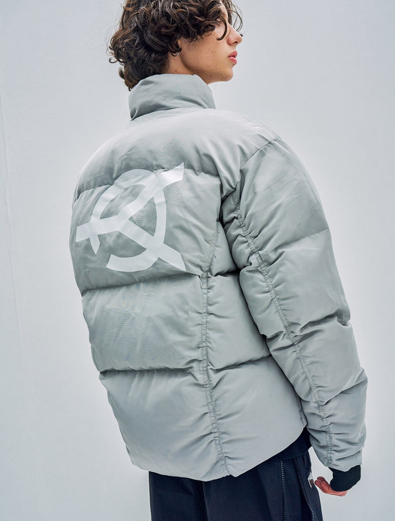 オーワイ(OY) LOGO SHIRRING PADDING- GREY