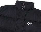 オーワイ(OY) LOGO SHIRRING PADDING- BLACK