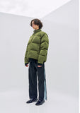 オーワイ(OY) LOGO SHIRRING PADDING- KHAKI