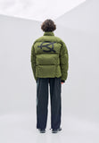 オーワイ(OY) LOGO SHIRRING PADDING- KHAKI