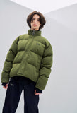 オーワイ(OY) LOGO SHIRRING PADDING- KHAKI