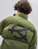 オーワイ(OY) LOGO SHIRRING PADDING- KHAKI