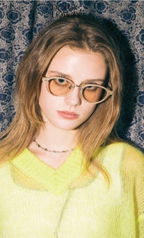 ダブルラバーズ(DOUBLE LOVERS)SHYNESS (Beige Sunglasses)