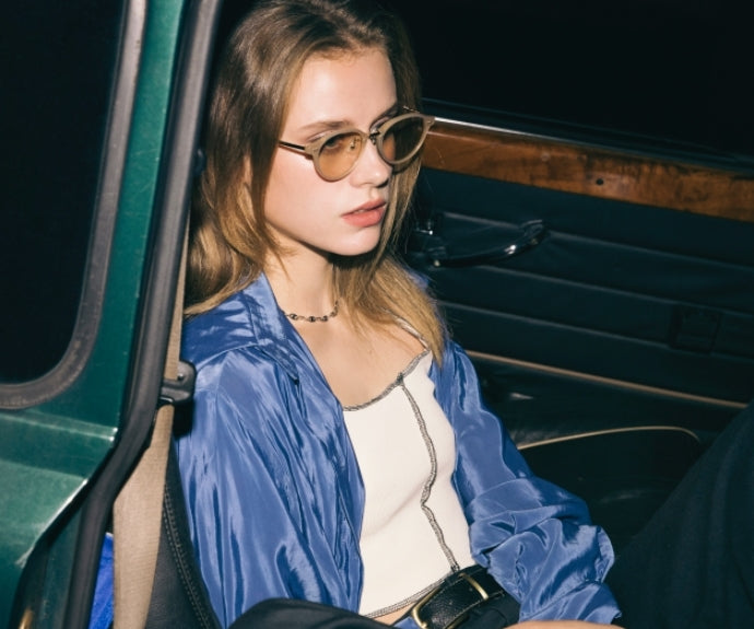 ダブルラバーズ(DOUBLE LOVERS)SHYNESS (Beige Sunglasses)