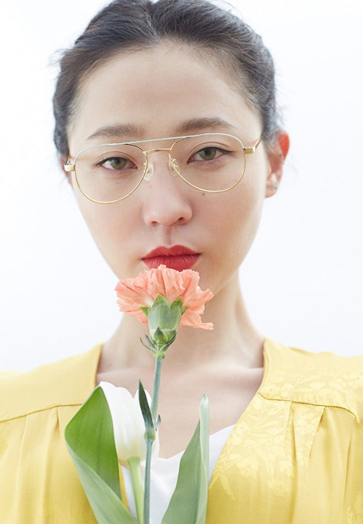 ダブルラバーズ(DOUBLE LOVERS)CARDIGAN (Gold Mint Optical)