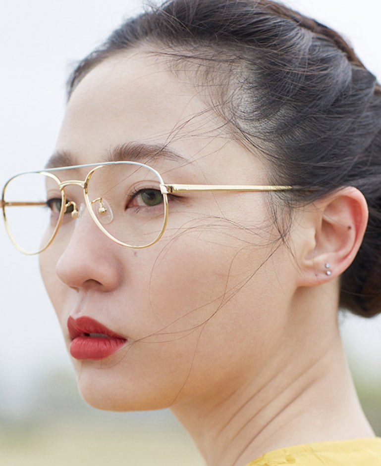 ダブルラバーズ(DOUBLE LOVERS)CARDIGAN (Gold Mint Optical)