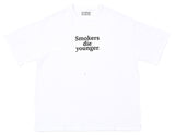 ダブルラバーズ(DOUBLE LOVERS)SMOKERS DIE YOUNGER T-SHIRT (All White)