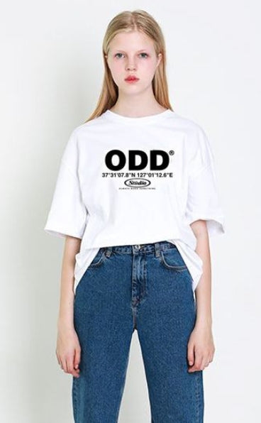 Odd Studio (オッドスタジオ) Odd Studio Coordinated T-shirt - WHITE