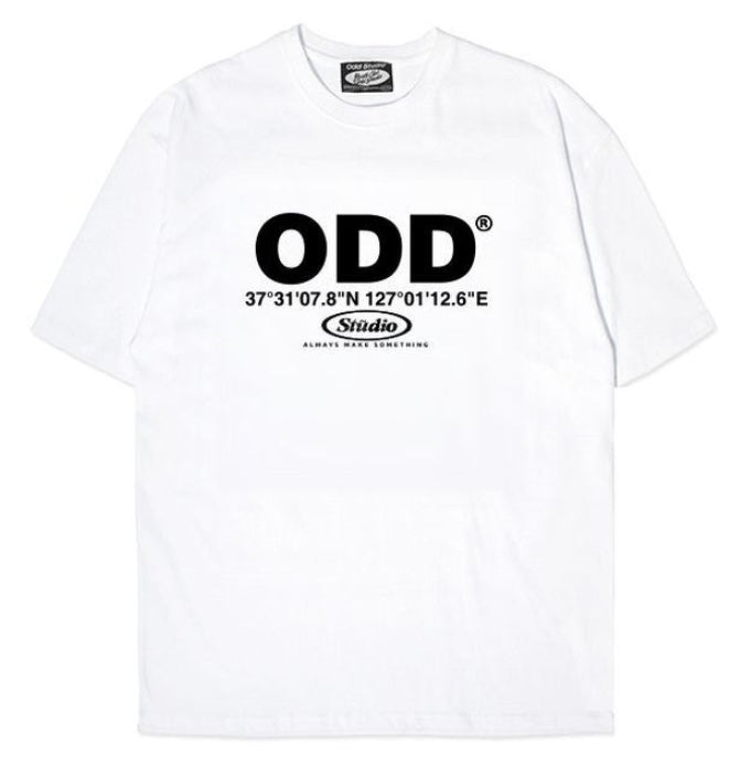 Odd Studio (オッドスタジオ) Odd Studio Coordinated T-shirt - WHITE