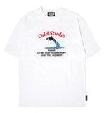 Odd Studio (オッドスタジオ) Odd Studio Grampus T-shirt - WHITE