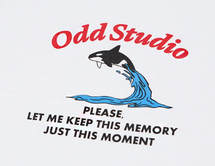 Odd Studio (オッドスタジオ) Odd Studio Grampus T-shirt - WHITE
