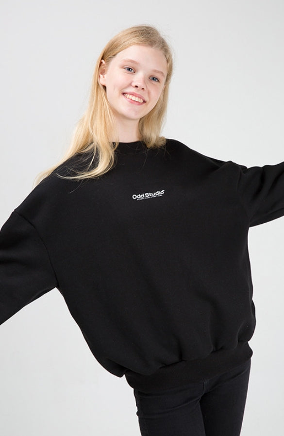 Odd Studio (オッドスタジオ) Odd Studio Wave Sweat shirt - BLACK