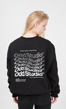 Odd Studio (オッドスタジオ) Odd Studio Wave Sweat shirt - BLACK