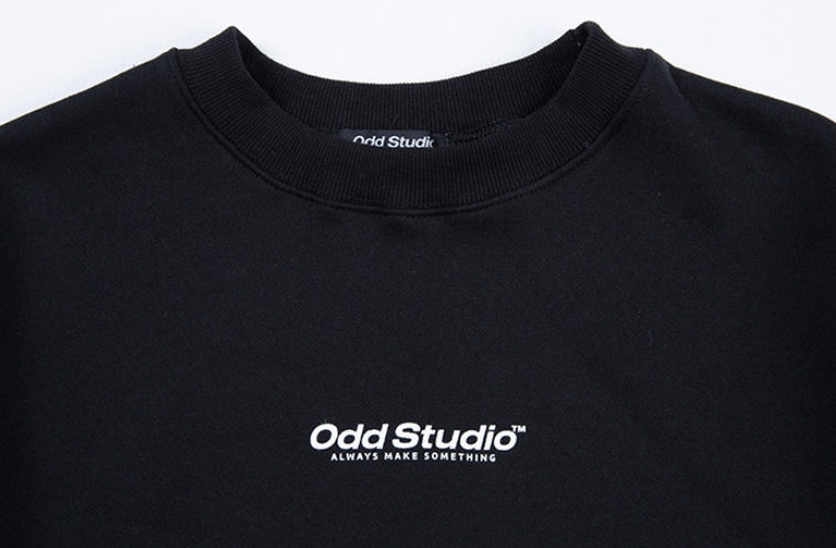 Odd Studio (オッドスタジオ) Odd Studio Wave Sweat shirt - BLACK
