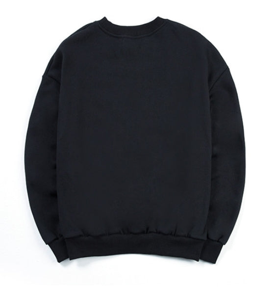 Odd Studio (オッドスタジオ) ODD STUDIO COLORFUL LOOSE FIT SEWAT SHIRT - BLACK