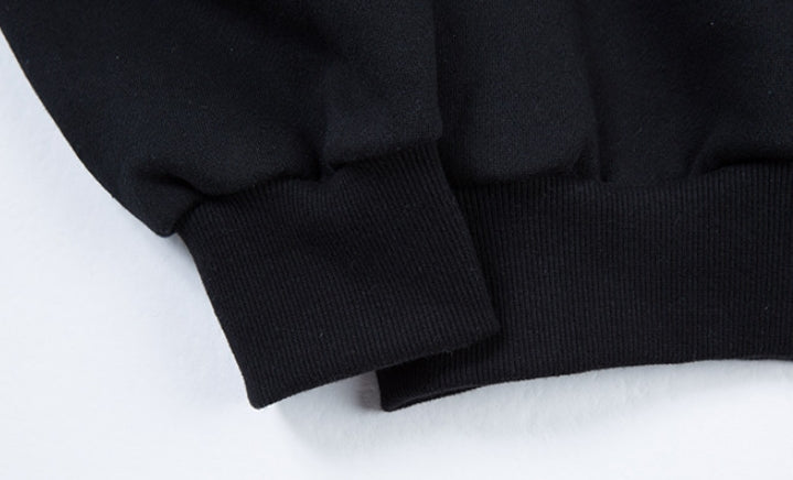 Odd Studio (オッドスタジオ) ODD STUDIO COLORFUL LOOSE FIT SEWAT SHIRT - BLACK