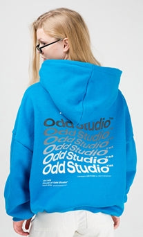 Odd Studio (オッドスタジオ) ODD STUDIO WAVE LOOSE FIT HOOD SHIRT - BLUE