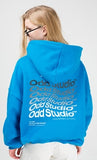 Odd Studio (オッドスタジオ) ODD STUDIO WAVE LOOSE FIT HOOD SHIRT - BLUE