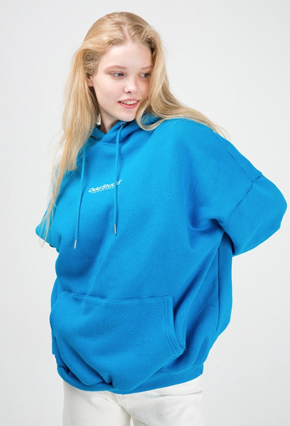 Odd Studio (オッドスタジオ) ODD STUDIO WAVE LOOSE FIT HOOD SHIRT - BLUE