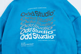 Odd Studio (オッドスタジオ) ODD STUDIO WAVE LOOSE FIT HOOD SHIRT - BLUE